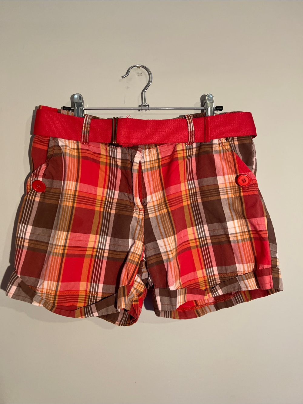 Midtown Vintage 100% Cotton Plaid Shorts
